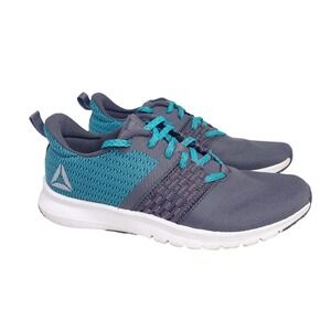 Reebok Running Shoes Womens Size 9 Gray Green Blue Light Weight Sneakers
